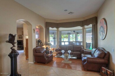 Living Room with Golf Course Views