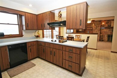 Abundant cabinet and counter top space are provide