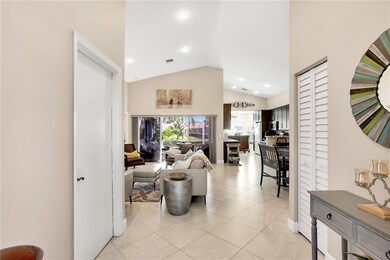 Lovely Entrance with Cathedral Ceilings