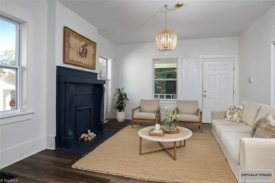 Virtually staged living room