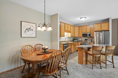 Informal dining area adjacent to the kitchen.