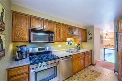 Kitchen with stainless appliances, all included.