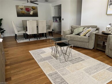 Living room featuring hardwood / wood-style floors