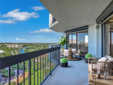East facing balcony off of great room and guest suite 2.  Virtually staged
