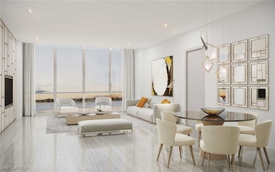 Living room with a wall of windows
