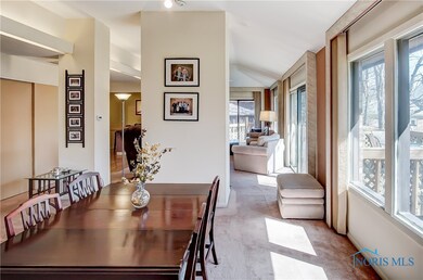 Formal dining room adjacent to family room