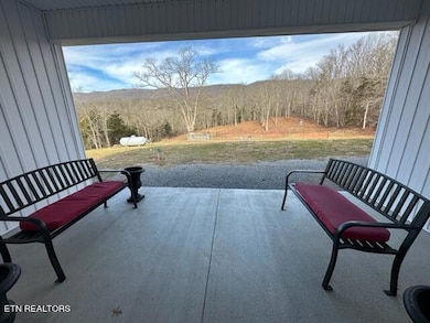 view of mountain from back porch