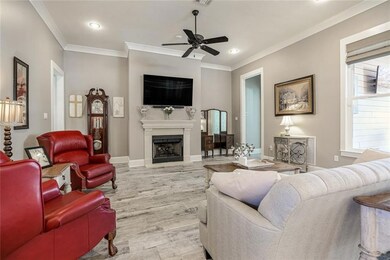 Living room with gas fireplace