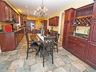 The casual dining area, with extra storage and win