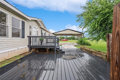 Wooden deck with a lawn