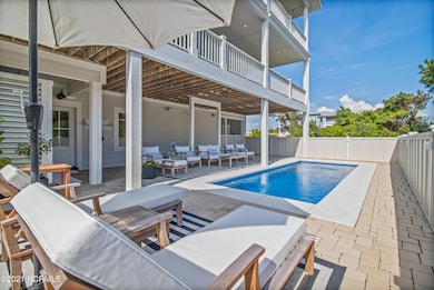 Back patio and pool