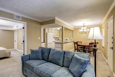 Looking from the living room towards the bedroom (