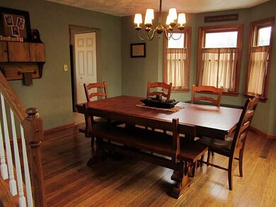 Dining Room. New Bamboo floors and walk out bay wi