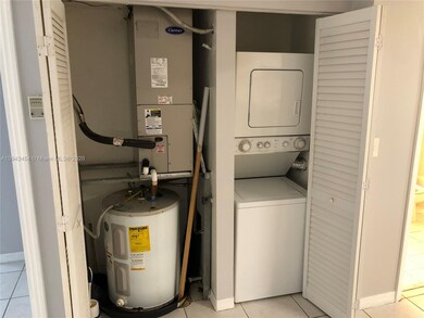 Central A/C, heater, washer and dryer all in one location.