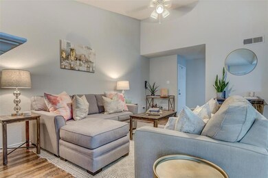 Vaulted ceilings and open floor plan versatility.