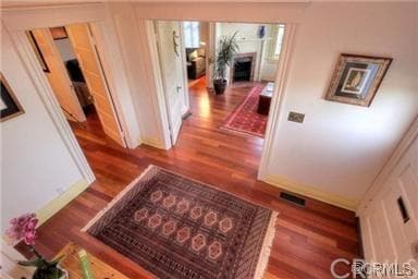 Formal entry with view towards parlor and family r