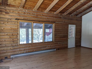 Beautiful Log walls in Living Room