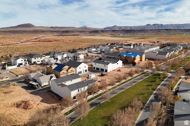 Aerial view featuring mountain views