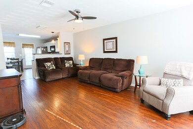 Beautiful laminate floors in living space