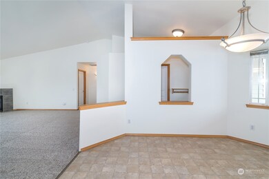 The dining area off the kitchen