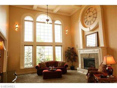 Great Room With Volumen Ceilings & Fireplace