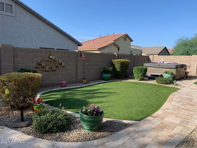backyard with spa