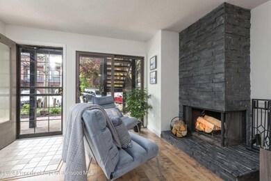 Entry and Woodburning Fireplace