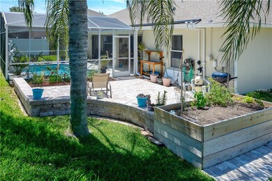 Screened Pool, Paver Patio and Garden Area with Pa
