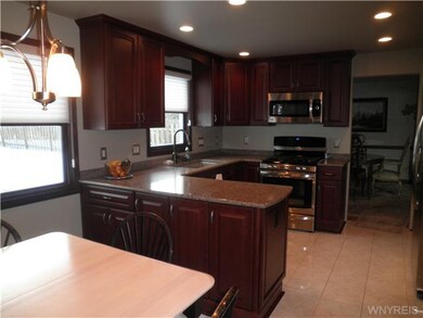 Kitchen. Remodelled with new cherry cupboards, qua