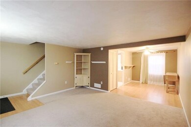Open view of Living Room, Dining Room and Kitchen 
