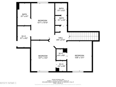 2nd Floor with Dimensions