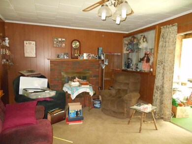 living room looing west. slider to...