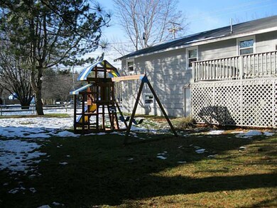 Exterior Back. large deck...