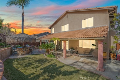 Private backyard with covered patio