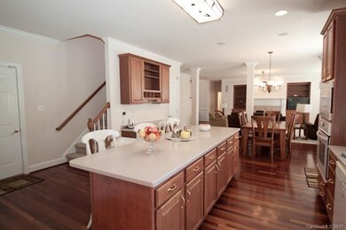 Large kitchen island and private 2nd staircase.
