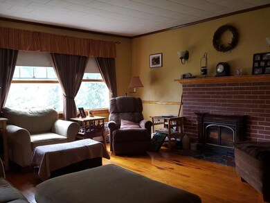 Living room with working fire place