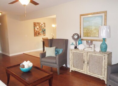 Living Area with hardwood floors