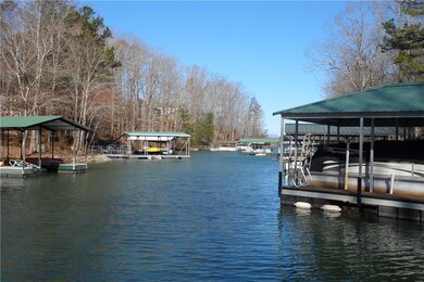 View from the boat dock of the private and quite c