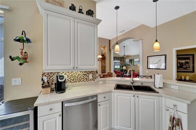 Kitchen with wine refrigerator