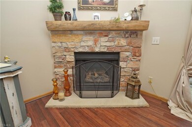 Beautiful custom gas fireplace.