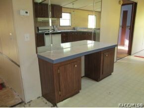 desk in kitchen