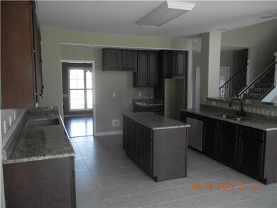 granite counter tops and tile backsplash