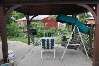 Covered pavilion on patio