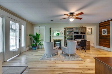 6 fireplace mantels in this home- some have been closed up- sellers don’t use them they just enjoy the charm and beauty 