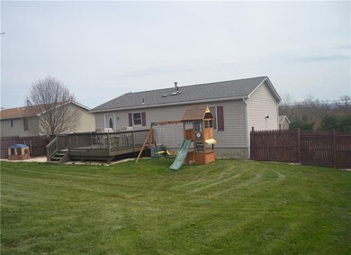 Beautifully landscaped backyard.
