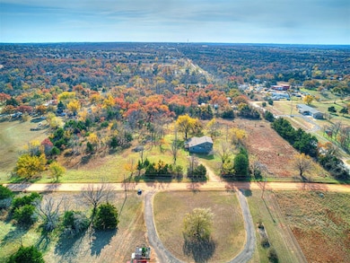 Aerial view with a rural view