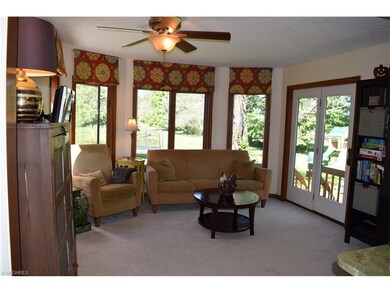 Look the view of the backyard.  The bayed window a