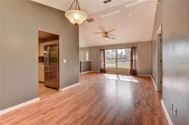 Dining area looking into the living room