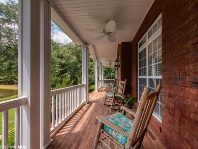 Rocking Chair Front Porch OverLooking Private Pond