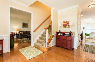Foyer - Wood Floors, Crown Molding, Picture Moldin